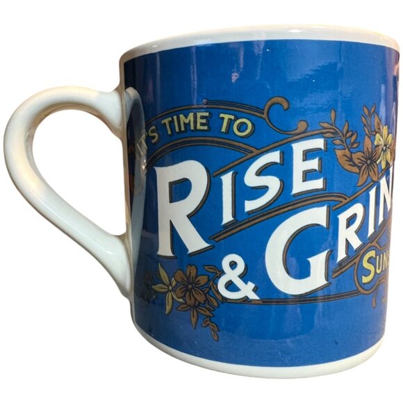 TRIXIE & MILO "Rise and Grind Sunshine" Ceramic Mug Coffee Cup 3.5" x 3.5" - Picture 5 of 11